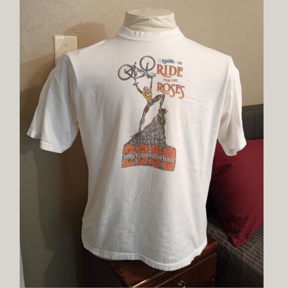 XL Vintage Collectible Cycling T-Shirt: 2000 Ride for the Roses, Austin Texas - Picture 3 of 7